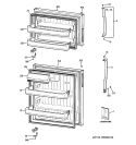 DOORS Diagram and Parts List for HTM17BBSDRSA  Hotpoint Refrigerator