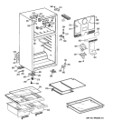 CABINET Diagram and Parts List for HTR17DBSDRBB  Hotpoint Refrigerator