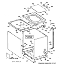 CABINET, COVER & FRONT PANEL Diagram and Parts List for VWSR3110W1AA  Hotpoint Washer