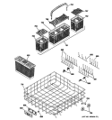 LOWER RACK ASSEMBLY Diagram and Parts List for PDWT510P10BB  General Electric Dishwasher