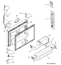 FREEZER DOOR Diagram and Parts List for PTE25LBTJRWW  General Electric Refrigerator