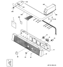CONTROLS & TOP PANEL Diagram and Parts List for DCCH43GH1WW  General Electric Dryer