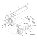 MOTOR Diagram and Parts List for DCCH43GH1WW  General Electric Dryer
