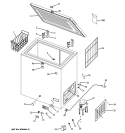 FREEZER Diagram and Parts List for FCM7DUBWW  General Electric Freezer