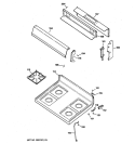 CONTROL PANEL & COOKTOP Diagram and Parts List for AGBS300PK5BB  General Electric Range