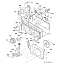MOTOR & CHASSIS PARTS Diagram and Parts List for AZ38H09DACM1  General Electric Air Conditioner