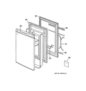 Part Location Diagram of WR77X10030 GE Assembly DOOR FOAM