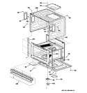 OVEN CAVITY PARTS Diagram and Parts List for PSB1000NBB01  General Electric Microwave