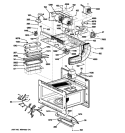 INTERIOR PARTS 1 Diagram and Parts List for PSB1001NSS01  General Electric Microwave