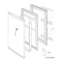 DOOR Diagram and Parts List for SFR03BAPAWW  General Electric Refrigerator