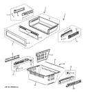 FREEZER SHELVES Diagram and Parts List for PFSF6PKXABB  General Electric Refrigerator