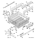 UPPER RACK ASSEMBLY Diagram and Parts List for ZBD7920P00SS  General Electric Dishwasher