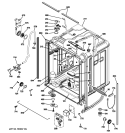 BODY PARTS Diagram and Parts List for ZBD8920P00SS  General Electric Dishwasher