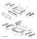 FREEZER SHELVES Diagram and Parts List for GFSF6KKXBBB  General Electric Refrigerator