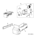ICE MAKER & DISPENSER Diagram and Parts List for GFSF6KKXBBB  General Electric Refrigerator