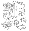 CABINET Diagram and Parts List for GTS18ECTDRBB  General Electric Refrigerator