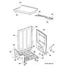 CABINET Diagram and Parts List for DPSR610GG8WT  General Electric Dryer