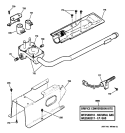 GAS VALVE & BURNER ASSEMBLY Diagram and Parts List for DPSR610GG8WT  General Electric Dryer