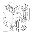 CABINET, LINER & DOOR PARTS Diagram and Parts List for ZDIS150WSSA  General Electric Ice Maker