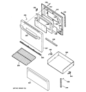 DOOR & DRAWER PARTS Diagram and Parts List for RB526DP1CC  Hotpoint Range