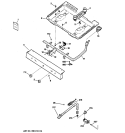 GAS & BURNER PARTS Diagram and Parts List for RGB508PEH7CT  Hotpoint Range