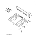 CONTROL PANEL & COOKTOP Diagram and Parts List for RGB508PPH5CT  Hotpoint Range