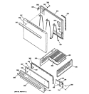 DOOR & DRAWER PARTS Diagram and Parts List for RGB508PPH5CT  Hotpoint Range