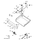 GAS & BURNER PARTS Diagram and Parts List for RGB533DEP1BB  Hotpoint Range