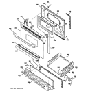 DOOR & DRAWER PARTS Diagram and Parts List for RGB533DEP1BB  Hotpoint Range