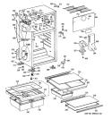 CABINET Diagram and Parts List for HTS18GCSDRWW  Hotpoint Refrigerator