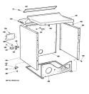 CABINET Diagram and Parts List for DCCB330EJ0WC  General Electric Dryer