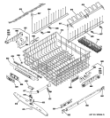 UPPER RACK ASSEMBLY Diagram and Parts List for PDWF500P00WW  General Electric Dishwasher