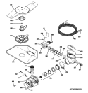 MOTOR-PUMP MECHANISM Diagram and Parts List for PDWF500P00WW  General Electric Dishwasher