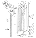FREEZER DOOR Diagram and Parts List for ZISB480DRA  General Electric Refrigerator