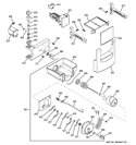 ICE MAKER & DISPENSER Diagram and Parts List for ZISB480DRA  General Electric Refrigerator