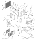 SEALED SYSTEM & MOTHER BOARD Diagram and Parts List for ZISB480DRG  General Electric Refrigerator