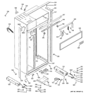 CASE PARTS Diagram and Parts List for ZISB480DRG  General Electric Refrigerator