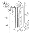 FREEZER DOOR Diagram and Parts List for ZISB480DRK  General Electric Refrigerator