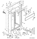 CASE PARTS Diagram and Parts List for ZISB480DRK  General Electric Refrigerator