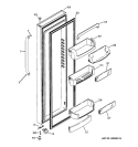 FRESH FOOD DOOR Diagram and Parts List for GCE21XGYAFWW  General Electric Refrigerator