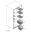 FREEZER SHELVES Diagram and Parts List for GCE21XGYAFWW  General Electric Refrigerator