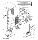 FREEZER SECTION Diagram and Parts List for GCE21XGYAFNB  General Electric Refrigerator