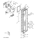 FREEZER DOOR Diagram and Parts List for GSCS3KGYAFSS  General Electric Refrigerator