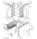 DOORS Diagram and Parts List for PFCS1NFYASS  General Electric Refrigerator