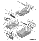 FREEZER SHELVES Diagram and Parts List for PGSS5PJYASS  General Electric Refrigerator