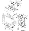 Part Location Diagram of WD34X10709 GE ESCUTCHEON & INSERT Assembly
