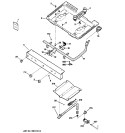 GAS & BURNER PARTS Diagram and Parts List for JGSS05DEM4BB  General Electric Range
