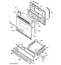 DOOR & DRAWER PARTS Diagram and Parts List for JGSS05DEM4BB  General Electric Range