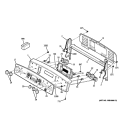 CONTROL PANEL Diagram and Parts List for PB970SM3SS  General Electric Range