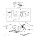 ICE MAKER & DISPENSER Diagram and Parts List for PSB48LSRABV  General Electric Refrigerator